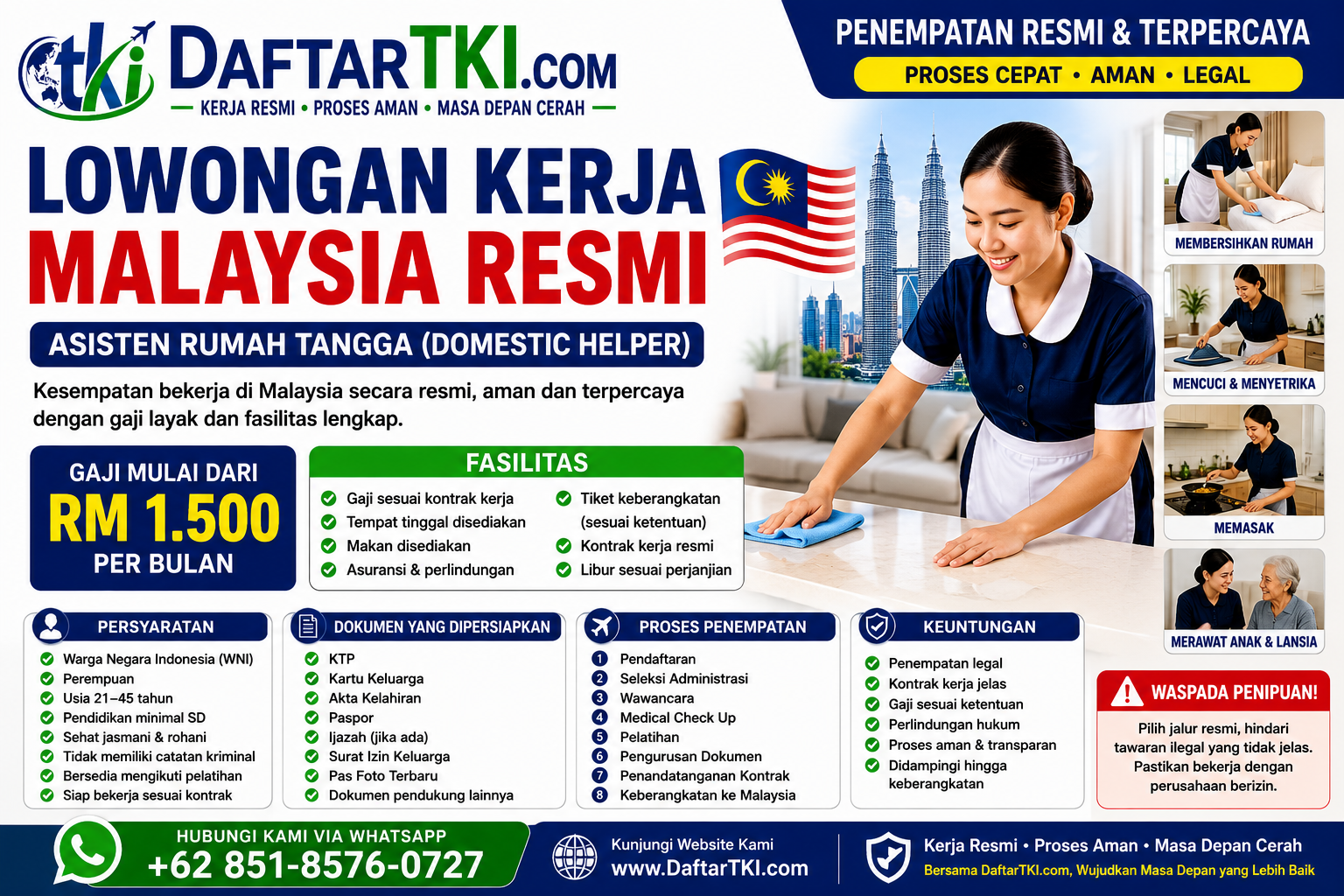 LOWONGAN KERJA MALAYSIA RESMI 2026 ASISTEN RUMAH TANGGA (DOMESTIC HELPER)